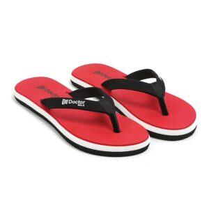 Walk Flip Flops with Comfortable Footpad, Soft Straps, Anti-Skid Design, Black and White Slipper for Women's