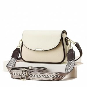 Travel Crossbody Crescent Bags for Women Over Shoulder Purse with Zipper | Leather Sling Bag for Girls | Small Pebble Flap Purse with Wide Adjustable Strap